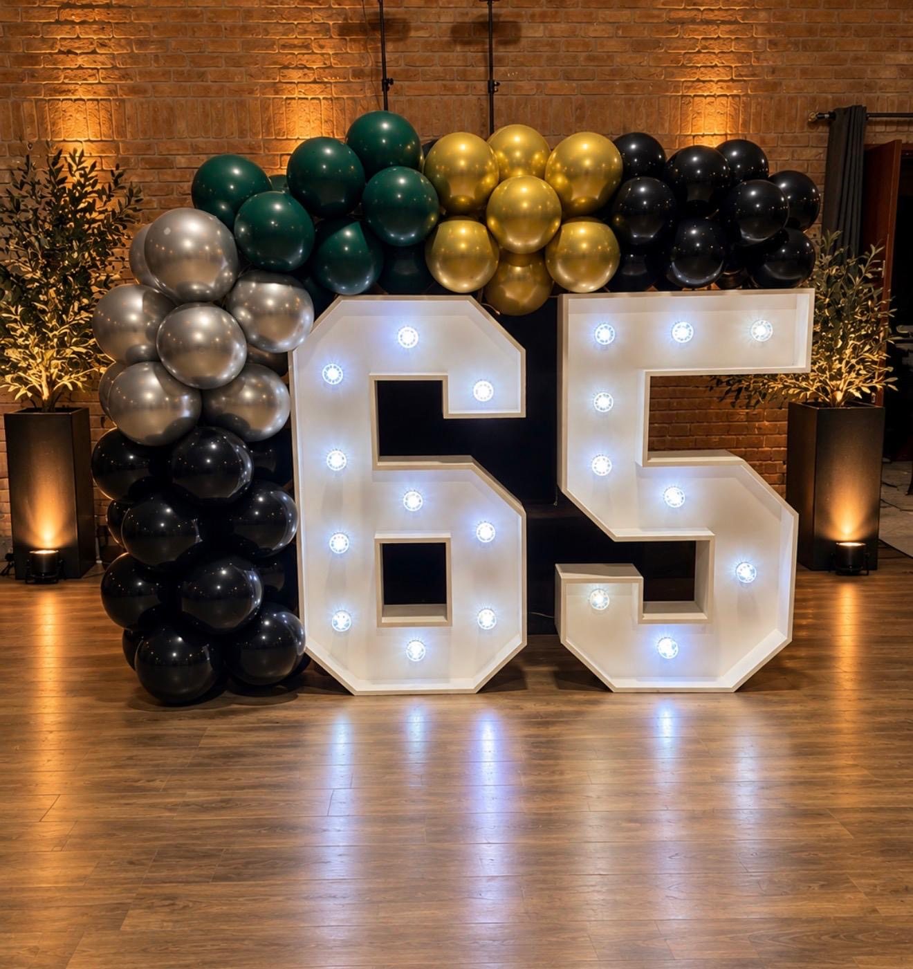 Light-up 65 with balloons